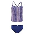 Girls Two Piece Tankini Swimsuit Hawaiian Ruffle Swimwear Bathing Suit Set