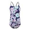Girls Two Piece Tankini Swimsuit Hawaiian Ruffle Swimwear Bathing Suit Set