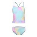 Girls Two Piece Tankini Swimsuits Hawaiian Ruffle Bathing Suit Summer Beach Swimwear Set