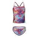 Girls Two Piece Tankini Swimsuits Hawaiian Ruffle Bathing Suit Summer Beach Swimwear Set