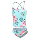 Girls Two Piece Tankini Swimsuits Rainbow Striped Bathing Suit Swim Suit