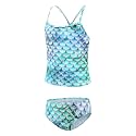 Girls Two Piece Tankini Swimsuits Rainbow Striped Bathing Suit Swim Suit