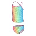 Girls Two Piece Tankini Swimsuits Rainbow Striped Bathing Suit Swim Suit