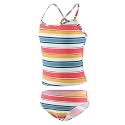 Girls Two Piece Tankini Swimsuits Rainbow Striped Bathing Suit Swim Suit