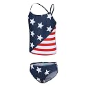 Girls Two Piece Tankini Swimsuits Rainbow Striped Bathing Suit Swim Suit