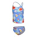 Girls Two Piece Tankini Swimsuits Rainbow Striped Bathing Suit Swim Suit