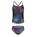 Girls Two Piece Tankini Swimsuits Tie Dye Bathing Suit Kids Hawaiian Swimwear Set 3-16 Years