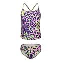 Girls Two Piece Tankini Swimsuits Tie Dye Bathing Suit Kids Hawaiian Swimwear Set 3-16 Years