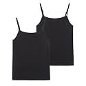 Girls Undershirts Camisole Tank Tops for Kids with Adjustable Straps Cotton Dance Cami for Teen 5-12 Years