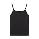 Girls Undershirts Camisole Tank Tops for Kids with Adjustable Straps Cotton Dance Cami for Teen 5-12 Years