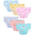 Girls Underwear 100% Cotton Panties, 6-Pack, Soft &amp; Tagless,18M-12Y