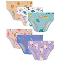Girls Underwear 100% Cotton Panties, 6-Pack, Soft &amp; Tagless,18M-12Y
