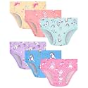 Girls Underwear 100% Cotton Panties, 6-Pack, Soft &amp; Tagless,18M-12Y