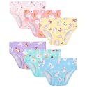 Girls Underwear 100% Cotton Panties, 6-Pack, Soft &amp; Tagless,18M-12Y