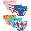 Girls Underwear 100% Cotton Panties, 6-Pack, Soft &amp; Tagless,18M-12Y