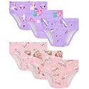 Girls Underwear 100% Cotton Panties, 6-Pack, Soft &amp; Tagless,18M-12Y