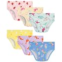 Girls Underwear 100% Cotton Panties, 6-Pack, Soft &amp; Tagless,18M-12Y
