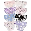 Girls Underwear, Soft Cotton Tagless Breathable Panties, 8-Pack, 18M-12Y