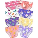 Girls Underwear, Soft Cotton Tagless Breathable Panties, 8-Pack, 18M-12Y