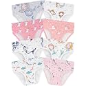 Girls Underwear, Soft Cotton Tagless Breathable Panties, 8-Pack, 18M-12Y