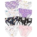 Girls Underwear, Soft Cotton Tagless Breathable Panties, 8-Pack, 18M-12Y