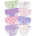 Girls Underwear, Soft Cotton Tagless Breathable Panties, 8-Pack, 18M-12Y