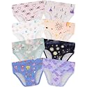 Girls Underwear, Soft Cotton Tagless Breathable Panties, 8-Pack, 18M-12Y