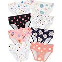 Girls Underwear, Soft Cotton Tagless Breathable Panties, 8-Pack, 18M-12Y
