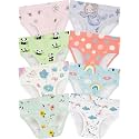 Girls Underwear, Soft Cotton Tagless Breathable Panties, 8-Pack, 18M-12Y