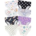 Girls Underwear, Soft Cotton Tagless Breathable Panties, 8-Pack, 18M-12Y