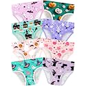 Girls Underwear, Soft Cotton Tagless Breathable Panties, 8-Pack, 18M-12Y
