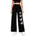 Girls Wide Leg Casual Pant with Graphic