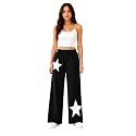 Girls Wide Leg Casual Pant with Graphic