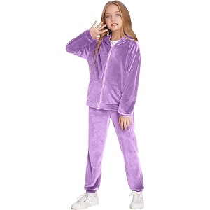 girls winter co-ord sets - hoodie with trouser for girls night suit set