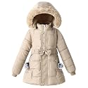 Girls Winter Dress Coat Faux Fur Hood Puffer Jacket Parka Outerwear