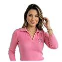 Girls Women Cotton Blend Solid Collar Top