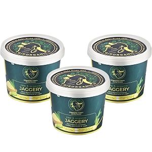 girorganic sugarcane organic jaggery powder no preservative unrefined100 natural pack of 3