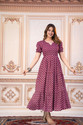 GIRYA Women Maxi Purple Full Length Dress