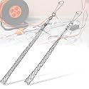 Gisafai 2 Pcs 1/2 in and 3/4 in Wire Pulling Grip Mesh Metal Cable Puller
