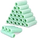 Gisafai 24 Pcs Paint Roller Covers Paint Rollers for Painting Walls Roller Paint Brush 3/8 Inch Nap Microfiber Roller Naps House Painting Supplies Paint Roller Kit for Walls Ceilings (Green,9 Inch)