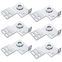 Gisafai 6 Pcs Garage Door Track Bracket 3 3/8 Inch Garage Door Parts Torsion Spring Bracket Residential Brackets Track Wood or Steel Doors for 2" Track Doors