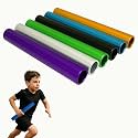 Gisco Track & Field Relay Batons for Athletics, Race Equipments for Running Race Team | Set of 6 | Multicolour - Adult
