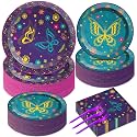 gisgfim 50 Guests Magic Movie Birthday Party Supplies Set Magic Movie Party Decoration Magic Movie Party Tableware Paper Plates Napkins for Boy Girl Birthday 200 PCS