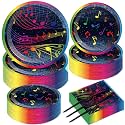 gisgfim 50 Guests Music Birthday Decorations Music Plates and Napkins Party Supplies Musical Note Themed Tableware Set Decorations Karaoke Party Plates Favors for Birthday 200 PCS