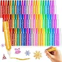 gisgfim 72 Pack Glitter Glue Pens 24 Color Washable Glitter Glue Stick Set 0.35 Oz Rainbow Gel Pens for Arts Crafts DIY Projects Slime Supplies Scrapbooking Cards Decorating Supplies