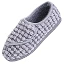 Git-up Women Soft wide Slippers Memory Foam Closed Toed Diabetic Arthritis Edema House Slippers