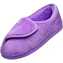 Git-up Women Soft wide Slippers Memory Foam Closed Toed Diabetic Arthritis Edema House Slippers