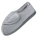 Git-up Women Soft wide Slippers Memory Foam Closed Toed Diabetic Arthritis Edema House Slippers