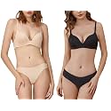 GITGRNTH Women Seamless Bra Panty Set for