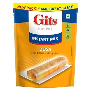 gits rice dosa instant mix makes 8 pure veg 200g